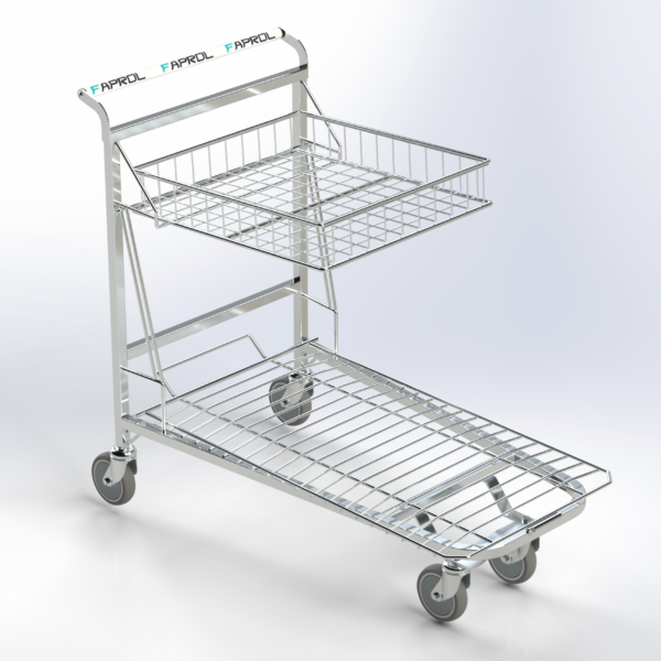 Carro Bricocash com Cesto Articulado