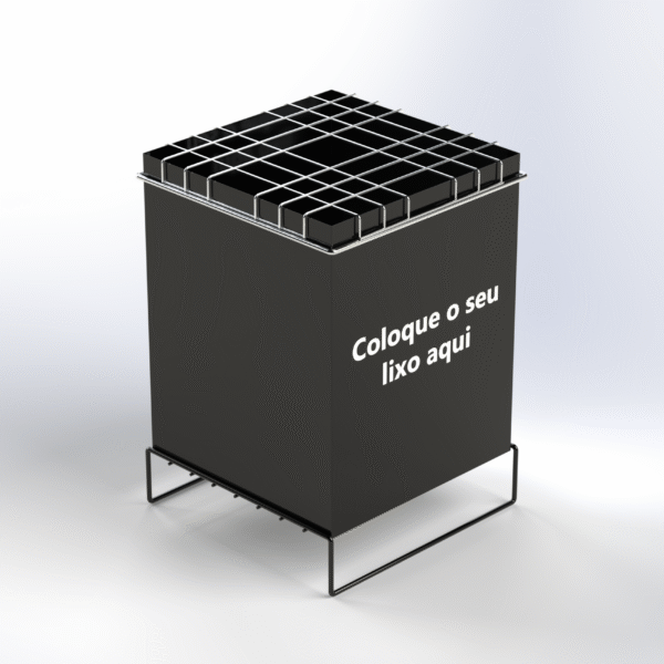 Caixote do Lixo Metálico 80L