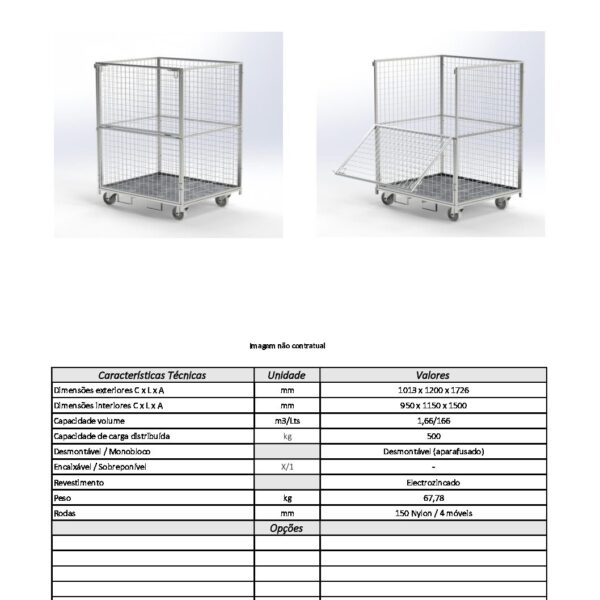 Roll Container 1200X1000x1700mm - Image 2