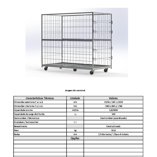 Roll Container 2000x1000x2000 - Image 2
