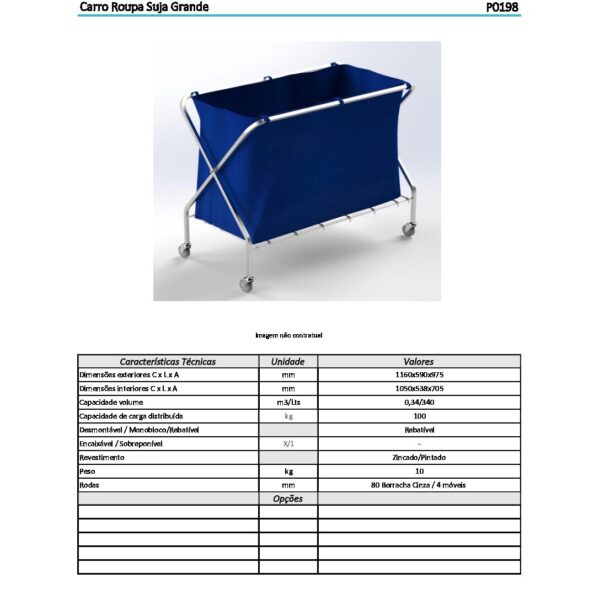 Carro Roupa Suja Grande - Image 2