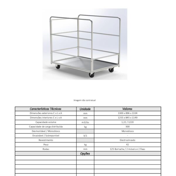 Carro contentores Hospitalar - Image 2