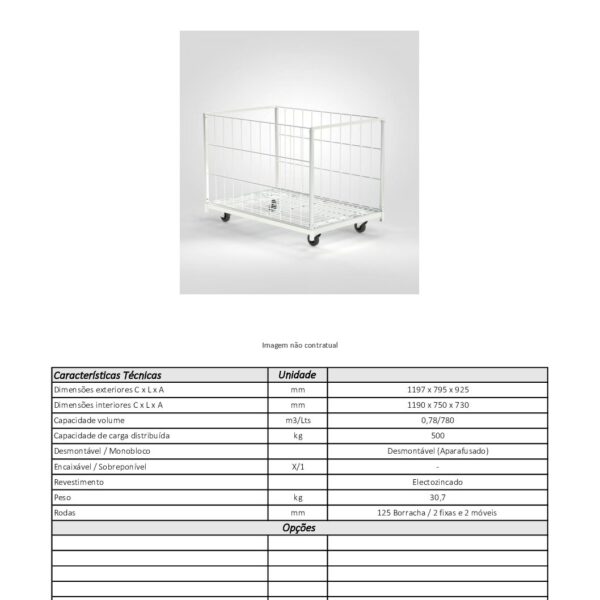 Carro Plataforma 2 Laterais 1200x600/800/1000 - Image 6