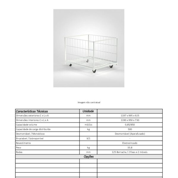 Carro Plataforma 2 Laterais 1200x600/800/1000 - Image 9