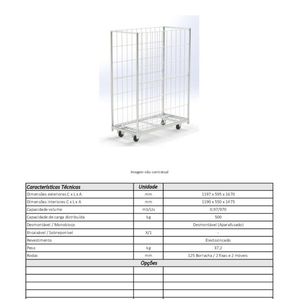 Roll Container 2 Laterais 1200x600/800/1000 - Image 2