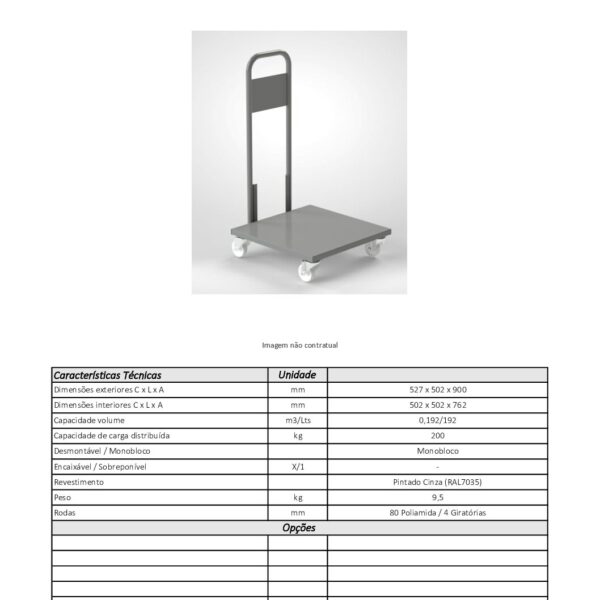 Carro Plataforma 500x500x900 - Image 2
