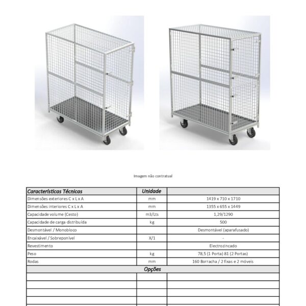Roll Container 1400x700x1700 - Image 2