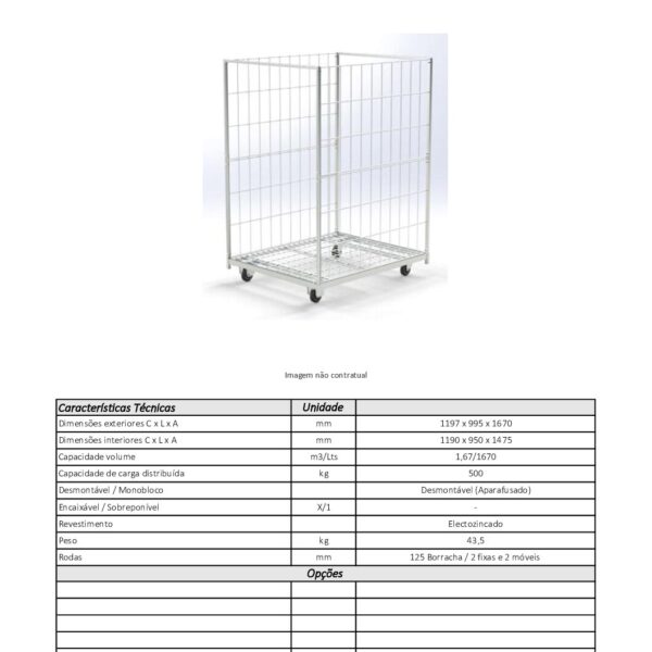 Roll Container 2 Laterais 1200x600/800/1000 - Image 6