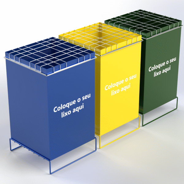 Caixote do Lixo Metálico 100L